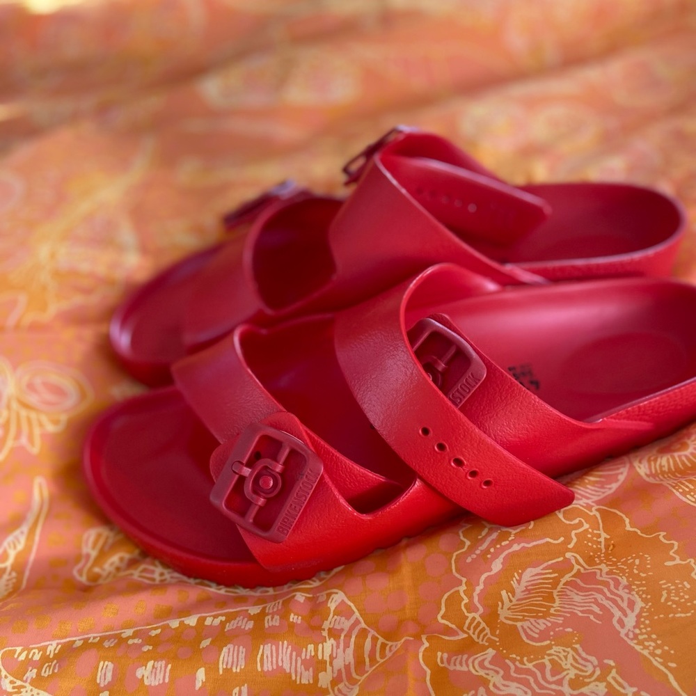 Red Birkenstock Sandals!